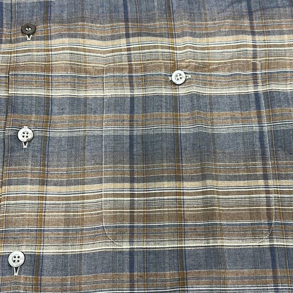 Ermenegildo Zegna Men’s Plaid Collared Button Up Long Sleeve Shirt - 3XB - Picture 6 of 9